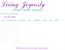 Tablet Screenshot of livingjoyously.com